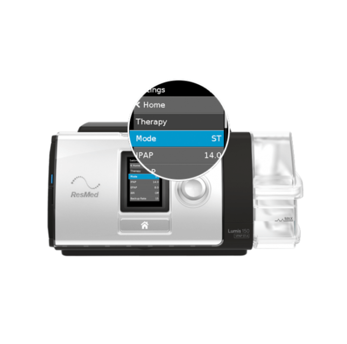ResMed Lumis 150 ST-A | Evron Healthcare | India | Mode